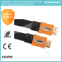 Высокое качество 2.0 в АМ/АМ плоский нейлоновый кабель HDMI для HDTV